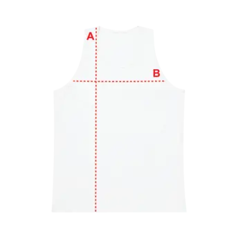 Diagram showing where each garment measurement is taken