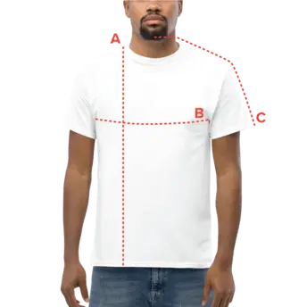 Diagram showing where to measure your body